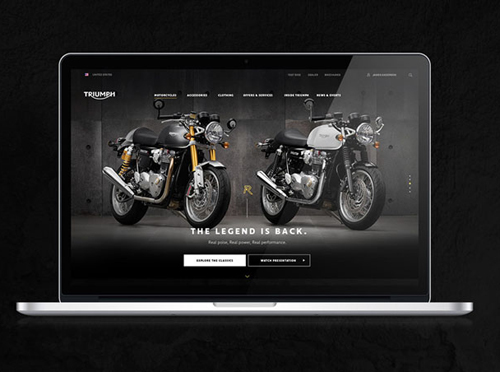 Triumph摩托車網(wǎng)頁設(shè)計欣賞